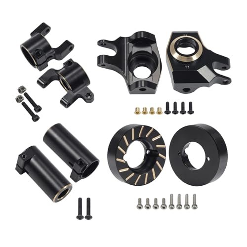 SCX10 II Brass Weights 4 in 1 333g C Hubs Steering Knuckles Knuckle Weights Lock Out Counterweight Set for 1/10 RC Crawler Car 90046 90047 SCX10 II Upgrades Accessories Fastest RC Car in the World Record