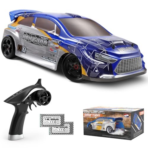 HAIBOXING 2197 1 18 Scale RC Drift Body High Speed Performance RC Drift Car with Gyro 2.4GHz Remote Control 28 KM H RTR for Kids and Adults Electric Powered 4WD Rally Car with 2 Rechargeable Batteries