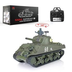 TOUCAN RC HOBBY 1 16 Scale Henglong 2 4G 7 0 Plastic Version M4A3 Sherman RTR RC Tank Model 3898 Perfect for Scale RC Boats RTR Enthusiasts