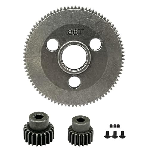 RC Willey Bedroom Sets Compatible Metal Steel 48P 86T Spur Gear Upgrade for 1 10 2WD Slash Rustler Stampede with 19T 21T Pinions Gear Sets