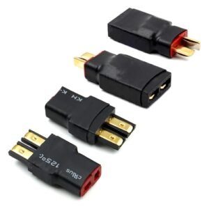 4 PCS Male and Female Deans T Plug Connector Adapter for 6V RC Battery Charger Compatible with TRX Wireless Converter