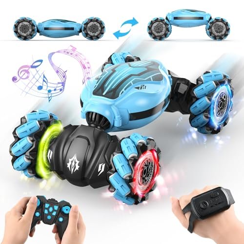 ATTOP Ford Fiesta RC Drift Car 2.4GHz Remote Control Stunt Vehicle with Gesture Sensing for Kids Ages 6 12