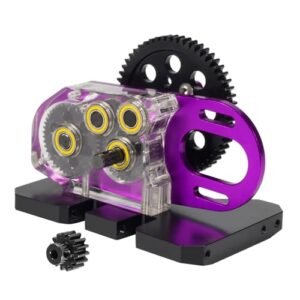 AMK 1/10 Scale Clear RC Bodies Transmission Acrylic 2Low Overdrive Gearbox for SCX10 II LCG Chassis Upgrades
