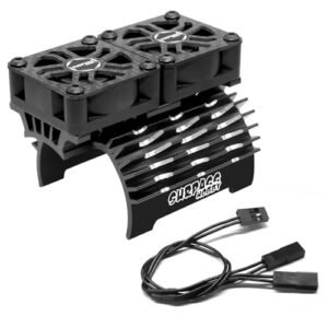 OGRC Dual 30mm RC Cooling Fans 27000 RPM for 1/7 Scale RC Car Size Brushless Motor Heatsink with Metal Cover