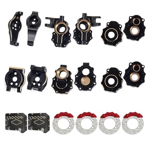 Triban RC 500 Disc Brake Upgrade Kit for 1/10 RC Crawler TRX4 TRX6 Including Brass Weights and Black Coated Components