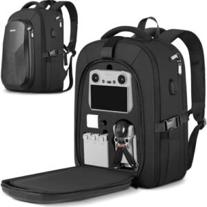 PEKREWS DJI Mini 3 and Mini 4 Pro Drone Backpack Compatible with RC Willey Laptop and Fly More Combo Accessories