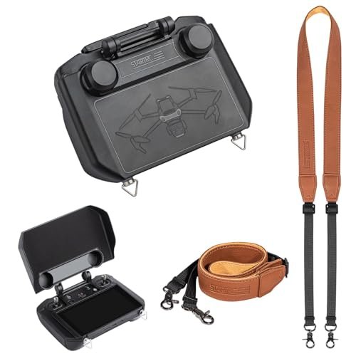 GAEKOL Mini 3 Pro RC Pro Controller Protective Cover with Sunshade and Lanyard for DJI Mini 3 Pro/Mini 3/Air 2S/Mavic 3 Classic/Mavic 3 Pro RC 6-Level Sun Hood Full Screen Protection Accessories