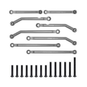 GTHELE High Clearance 4 Links Set Aluminum Linkage for Traxxas 1 18 TRX4M Upgrade Parts Gizmovine RC Car Parts Titanium