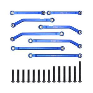 GTHELE High Clearance 4 Links Set Aluminum Linkage Funtech RC Car Parts for Traxxas 1 18 TRX4M Upgrade RC Crawler Car Dark Blue