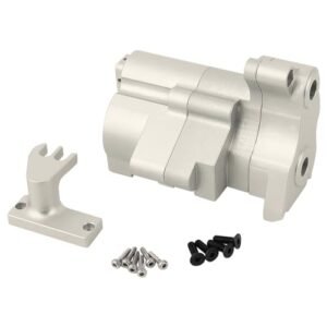 Hitari Knight Rider RC Car Aluminum Alloy Gearbox Housing Cover for Axial SCX10 Pro 1/10 RC Crawler Transmission Upgrade Parts Silver
