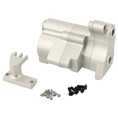 Hitari Knight Rider RC Car Aluminum Alloy Gearbox Housing Cover for Axial SCX10 Pro 1/10 RC Crawler Transmission Upgrade Parts Silver