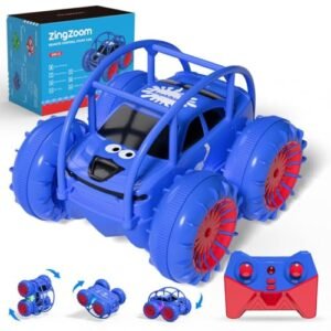 SpeedyX Drag Race RC Cars 2.4Ghz 4WD Amphibious Stunt Car with Fast USB Type C Charging for Kids Boys Girls Aged 3 12 Years