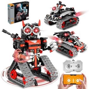MOJINO STEM Robot Building Kit for Kids DIY Educational Toy Building RC Truck from Scratch with APP Remote Control for Ages 6 7 8 9 10 11 12+ Boys Girls