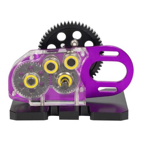 RCBOYZ CNC 2Low Gearbox Middle Transmission with Overdrive Gear for LCG 1/10 RC Crawler Axial SCX10 II III 90046 Capra TRX4 Upgrade Part Purple Just Engines RC