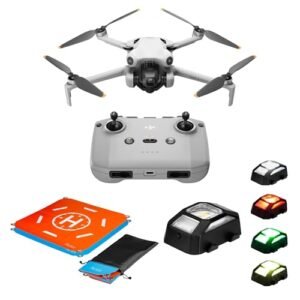 DJI Mini 4 Pro Drone with RC-N2 Controller, Bundle with Landing Pad and Strobe Light
