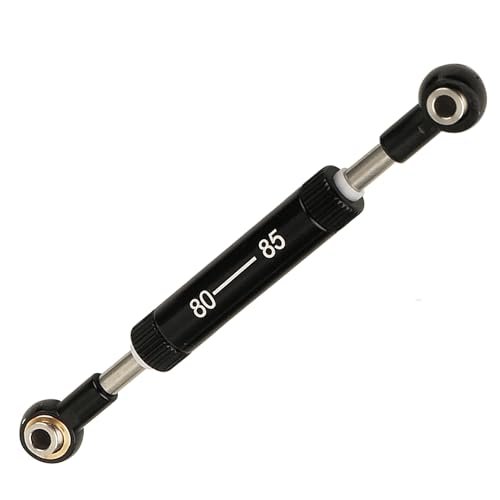 RZXYLRC Adjustable Steering Link Rod Panhard Bar Servo Linkage Compatible with Shift RC X2 Servo for 1/10 RC Crawler Axial SCX10 90046 Tamiya CC02 HSP TRX4 Black 80 85mm