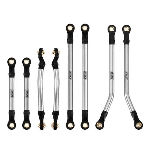 INJORA Stainless Steel High Clearance Chassis Links Set for 1/18 RC Crawler TRX4M High Trail K10 F150 41g Set Perfect for RC Crawler Chassis Plans