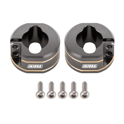 INJORA Brass Rear Axle Counterweights 14g per Piece Upgrade Part for TRX4M 1/18 RC Crawler 2PCS Grey RC 5102