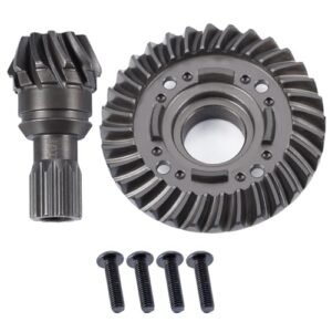 BRKRC Carbon Steel Diff Ring Pinion Gear 32 10T Front Rear Differential Gear Set for RC Brutus Monster Truck Upgrades