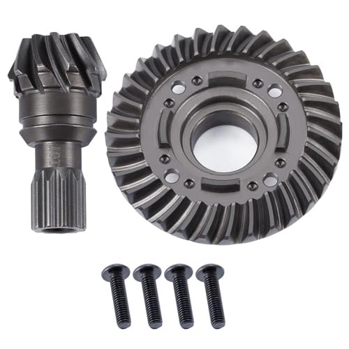 BRKRC Carbon Steel Diff Ring Pinion Gear 32 10T Front Rear Differential Gear Set for RC Brutus Monster Truck Upgrades