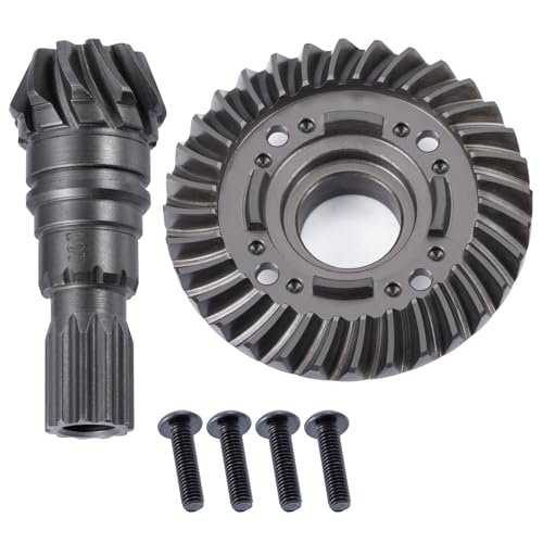 BRKRC Carbon Steel Diff Ring Pinion Gear 32T 10T Set for RC Brontosaurus Monster Truck 1/5 X Maxx 6S X Maxx 8S XRT 1 6 8S Upgrades