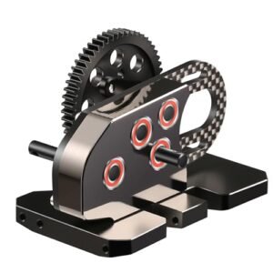 YFGXFXF 2 Low Overdrive Gearbox LCG Performance Transmission with Carbon Cover Electroplated CNC for 1 10 RC Crawler LCG Chassis Gearbox Capra SCX10 II Perfect for RC Performance Hobbies