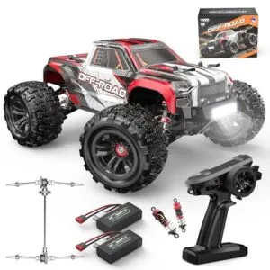 MEW4 1/16 4X4 Durable RC Monster Truck RTR Ready to Race High Speed 38 Km/h Remote Control Car with 2 1500 mAh Batteries Perfect Gift for Adults and Kids