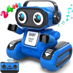 Beefunni Rechargeable Robot Toy with LED Eyes and Recording Function for Boys Ages 4 to 10