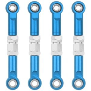 ShareGoo 4Pcs Metal Steering Rod Servo Linkages Turnbuckle for Hyper Go MJX 16207 16208 16209 16210 H16BM H16GT H16DR 1 16 RC Car Steering Servo Blue