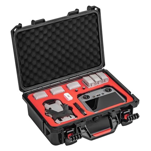 GAEKOL Mini 4 Pro Hard Case Waterproof Carrying Case, Shockproof Case for DJI Mini 4 Pro/Mini 3 Pro/Mini 3 Fly More Combo with DJI RC 2/RC-N2 Controller Drone Accessories