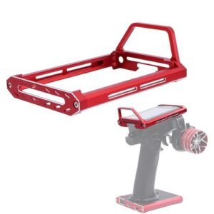 FACCNOY CNC Metal Radio Transmitter Protector Frame for Fastest Radio Shack RC Car Flysky Noble NB4 Lite NB4 Pro Upgrade Accessories Red