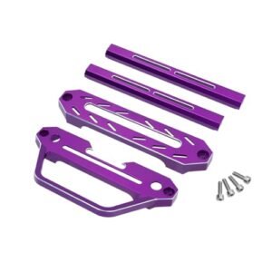 FACCNOY CNC Metal Radio Transmitter Protector Frame for Left Handed RC Car Radio Flysky Noble NB4 Lite NB4 Pro Upgrade Accessories Purple