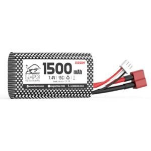 Hosim 7.4V Lipo Battery 2S 1500mAh 15C Rechargeable Battery for X06 X05 1/10 High Speed RC Car Accessory Supplies