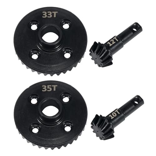AMK Steel TRX4 Bevel Gear Set 12T 33T Overdrive 10T 35T Underdrive Differential Gears for RC Recycle 1/10 RC Crawler TRX6 TRX4 Upgrades