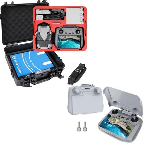 FPVtosky Dual Layer Hard Case and RC 2 Sun Hood Protective Cover Bundle for DJI Mini 4 Pro Drone Accessories