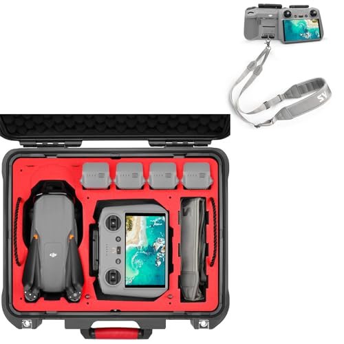 SYMIK Air 3S Waterproof Hard Case with RC 2 Bracket Lanyard Bundle for DJI Air 3S Drone