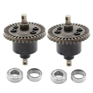 2PCS High Quality Metal Steel Differential Front Rear Diff Set for 1 10 Scale RC 4X4 Trucks Compatible with Traxxas Slash Stampede Rustler