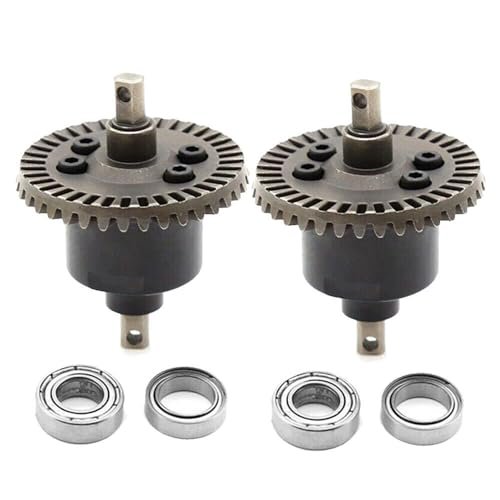 2PCS High Quality Metal Steel Differential Front Rear Diff Set for 1 10 Scale RC 4X4 Trucks Compatible with Traxxas Slash Stampede Rustler