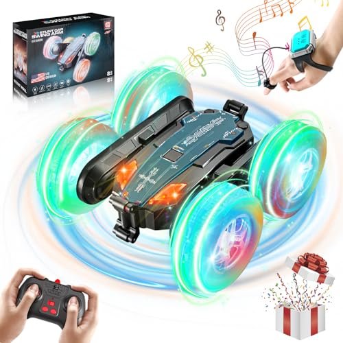 RC Willey Sacramento Warehouse Exclusive 2023 Upgraded 2.4GHz RC Stunt Car Toy with Double-Sided 360 Flips and 4WD for Kids Boys Girls