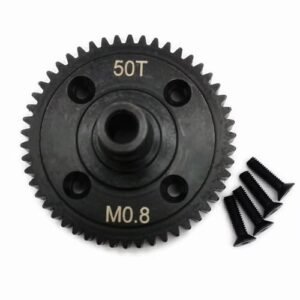 Eztec Ford F150 RC Truck Hard Steel Center Differential Spur Gear 50T 0.8M 32P Black for Traxxas Hoss Stampede 4x4 Models 6842X
