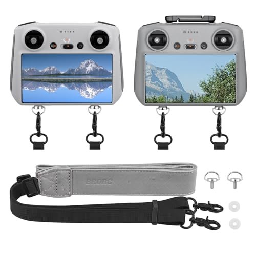 BRDRC RC 2 Lanyard Neck Strap for DJI Controllers Soft Leather PU Accessory Compatible with DJI Drones RC Willey Couches Leather