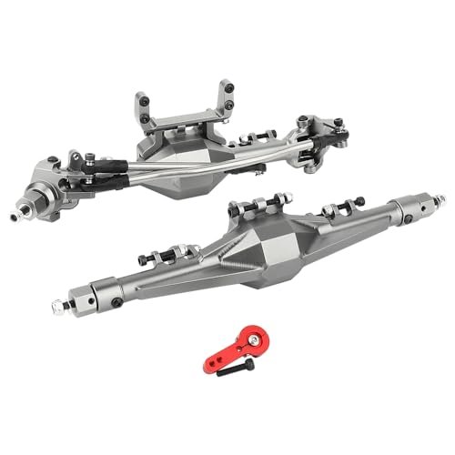 ZXYRC SCX10 CNC Metal Front Rear Straight Complete Axle for 1/10 Axial SCX10 II 90046 90047 RGT 86100 RED CAT GEN8 RC Crawler Upgrade Parts Titanium RC Cat Truck