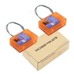 HOBBYMATE DSMR Receiver Pack of 2 Bind RC Radio to Receiver Compatible with DX2L DX2E DX3E DX2S DX3S DX4S DX3R DX3C DX4C DX5C Transmitter 2.4G SR3100 DSM2 3 Channels