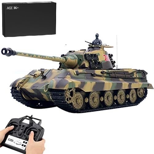 LOCHE 1/16 German Henschel Tiger King Battle Tank RC Military Tank Model with Sound Smoke Shooting Effect Great Gift Toy Basic Edition