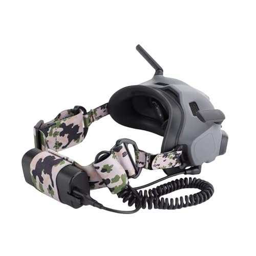 FSIDIWT Head Strap for DJI Avata Goggles 2/FPV Goggles V2, Adjustable Headband with Battery Holder for DJI Avata Goggles 2/FPV Goggles V2 Accessories (C)