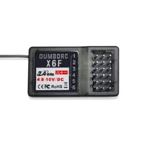 DUMBORC X6F Receiver 6 Channels 2.4GHz for RC Trucks Pulling Boats Compatible with X4 X5 X6 Transmitters