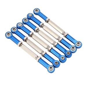 Dilwe 6Pcs Aluminum Alloy Adjustable Turnbuckle Rod Linkage Upgrade Part for RC Car Compatible with Sullivan RC Wheels