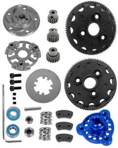 Traxxas 90T 48P Spur Gear with 17T 19T 21T Pinions Gear and Slipper Clutch Upgrade Kit for 1/10 Slash Rustler Stampede Bandit 2WD VXL Models