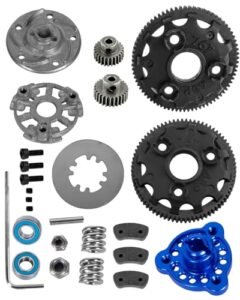 Hot Wheels Cybertruck RC 1/10 Upgrade Kit 76T 48P Spur Gear with 25T 27T Pinions Gear Slipper Clutch Navy Blue