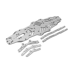 VGEBY RC Drift Racing Chassis Upgrade Kit - Lightweight CNC Carbon Fiber Frame, Compatible with MST RMX2.0S 1:10 Remote Control Car Hpi Sprint 2 Parts